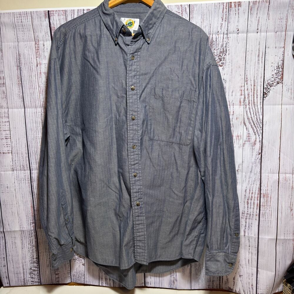 Vintage Field Gear Shirt Men’s XXL Made in Hong Kong Gray 100% Cotton